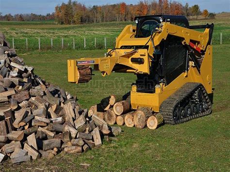 caterpillar skid steer log splitter|wooden skid steer splitters.